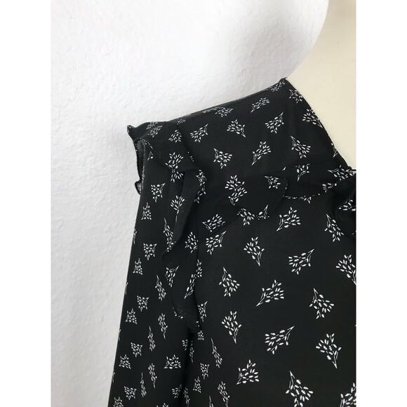 Max Studio Pullover Ruffled Lace Up Mini Lined Dress - Picture 3 of 12